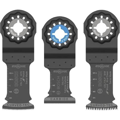 Bosch OSL003VP Starlock Oscillating Multi-Tool Accessory Blade Set 3-Piece