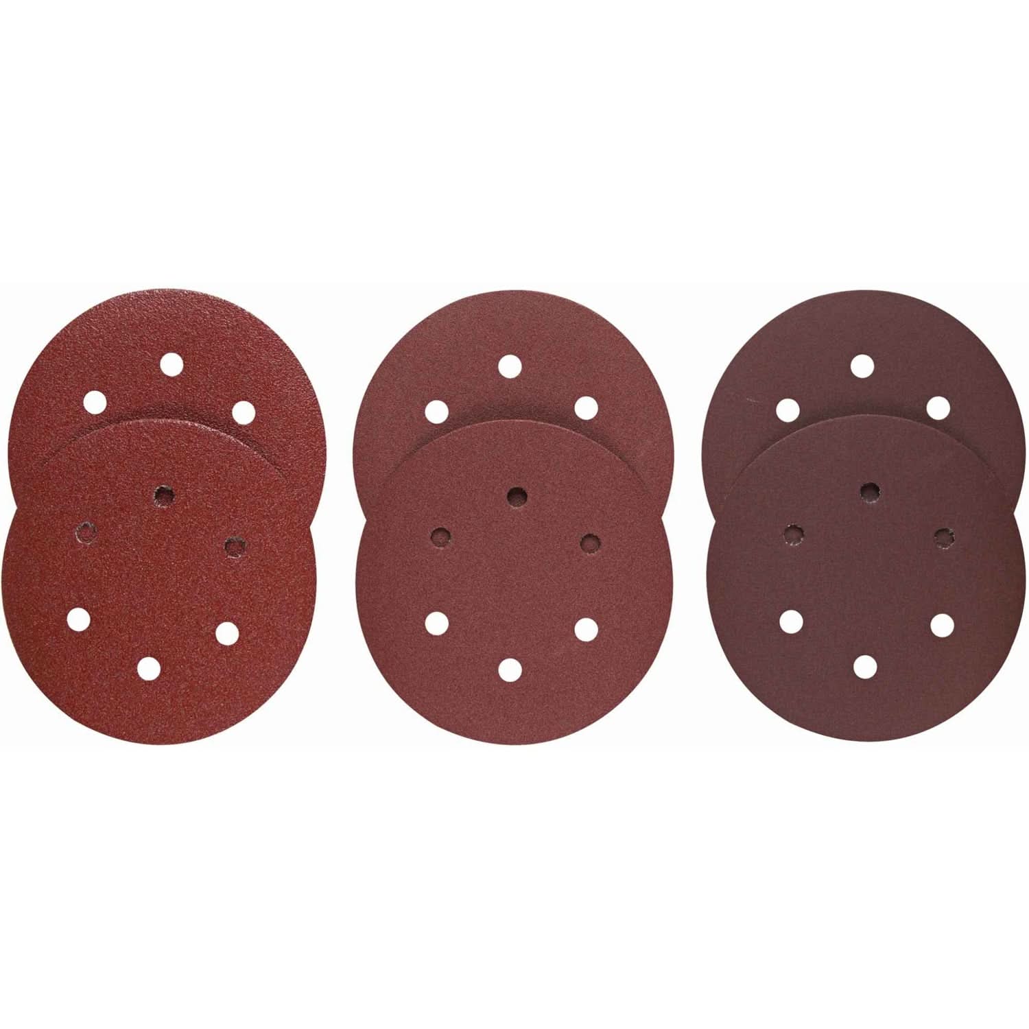 Bosch SR6R000 Assorted Grits 6" 6 Hole Hook-And-Loop Sanding Discs