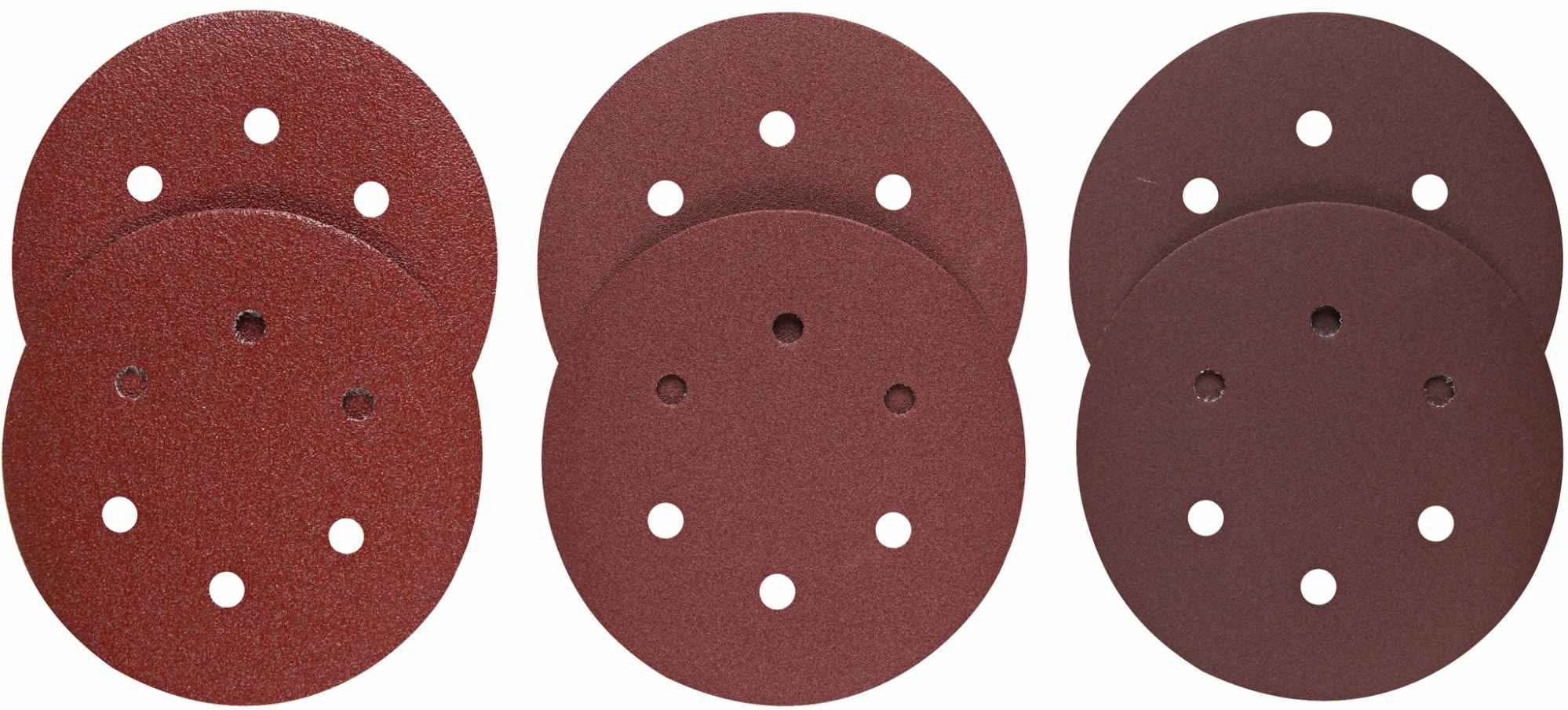Bosch SR6R000 Assorted Grits 6" 6 Hole Hook-And-Loop Sanding Discs