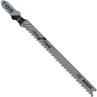 Bosch T101B 5-Piece 4 In. 10 TPI Variable Pitch Clean for Wood T-Shank Jig Saw Blades