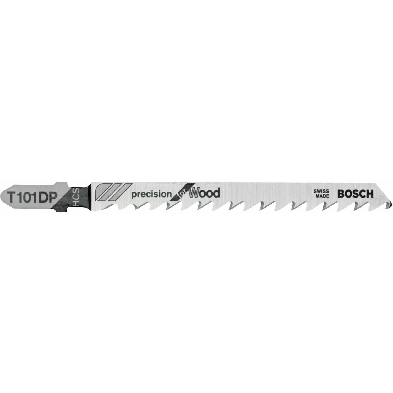 Bosch T101D 5-Piece 4" 6 TPI Clean for Wood T-Shank Jigsaw Blades