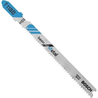 Bosch T118B 5-Piece 3-5/8 In. 11-14 TPI Basic for Metal T-Shank Jig Saw Blades