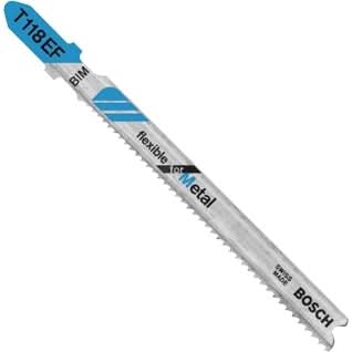 Bosch T118EF100 100-Piece 3-5/8 In. 11-18 TPI Flexible for Metal T-Shank Jig Saw Blades