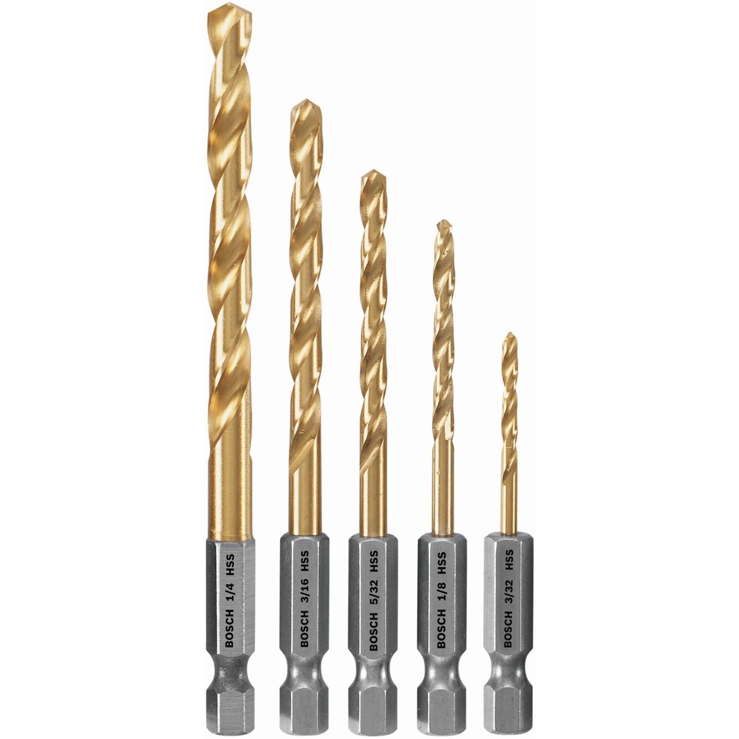 Bosch TI5IM 5-Piece Impact Tough Titanium Drill Bit Set