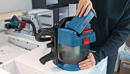 Bosch GAS18V-3N 18V 2.6-Gallon Wet/Dry Vacuum Cleaner with HEPA Filter, Bare Tool
