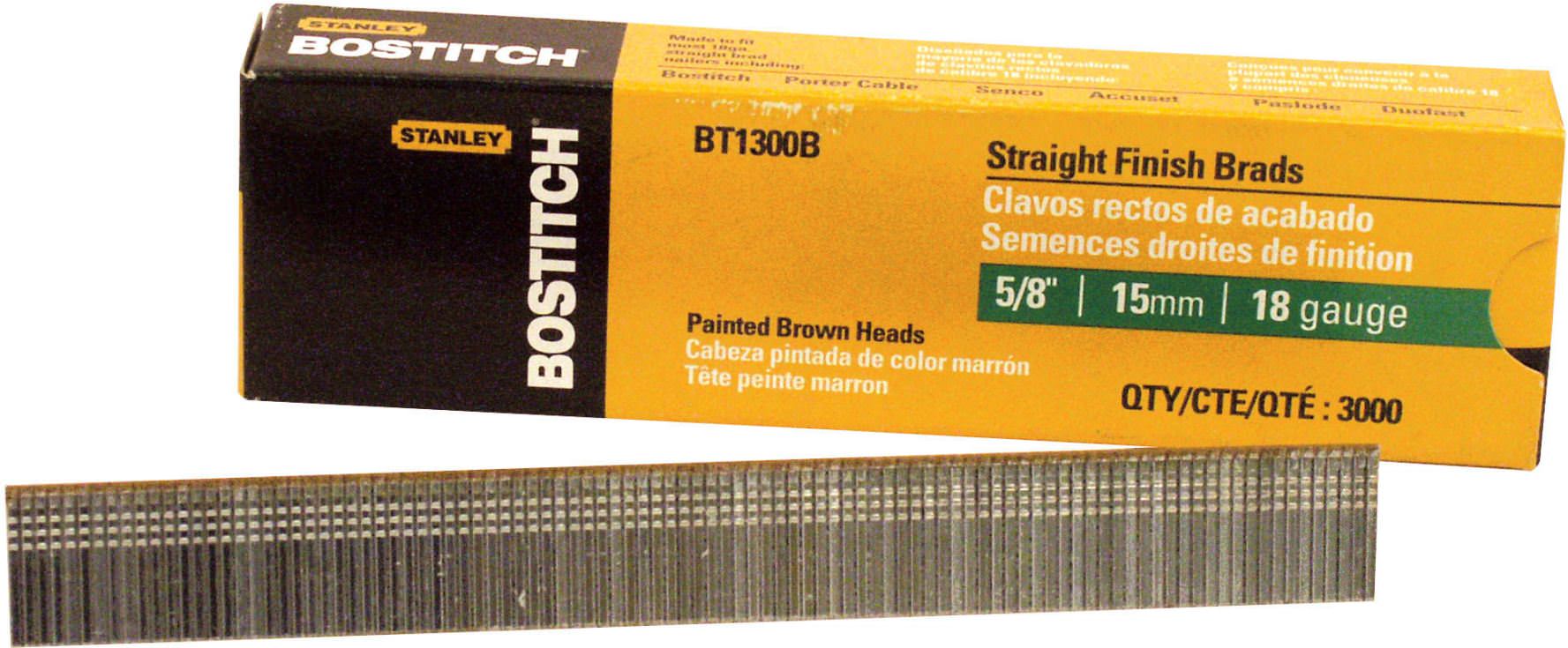 Bostitch BT1300B 3,000-Qty. 5/8" 18-Gauge Brads