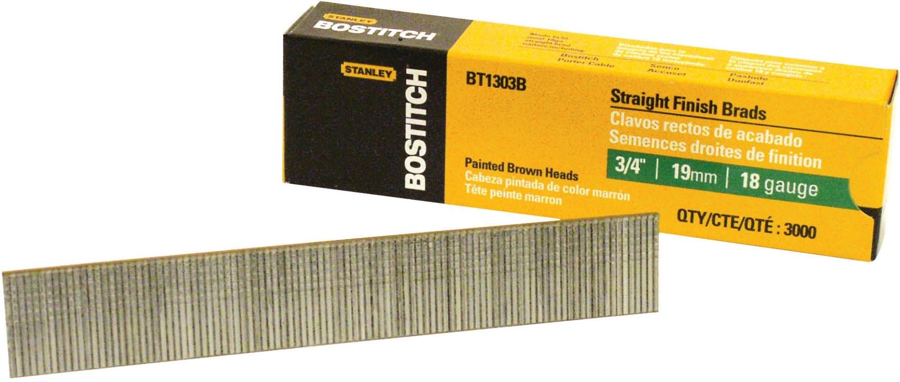 Bostitch BT1303B 3,000-Qty. 3/4" 18-Gauge Brads
