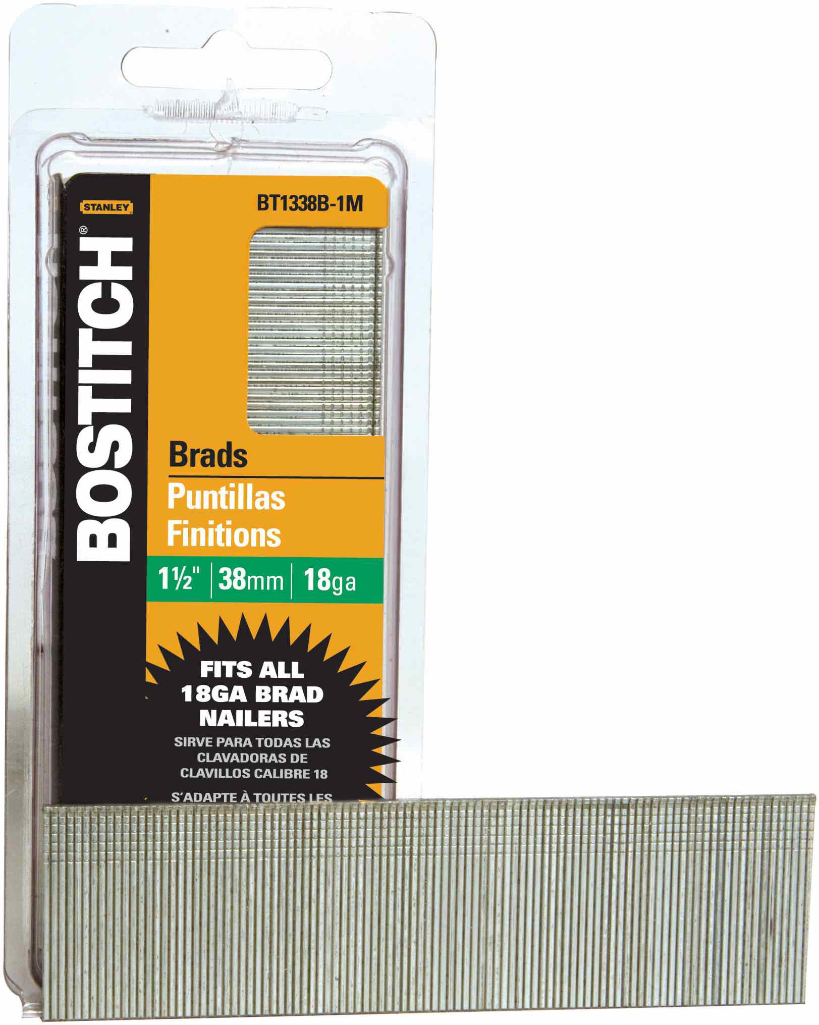 Bostitch BT1338B-1M 1,000-Qty. 1-1/2" 18-Guage Brads