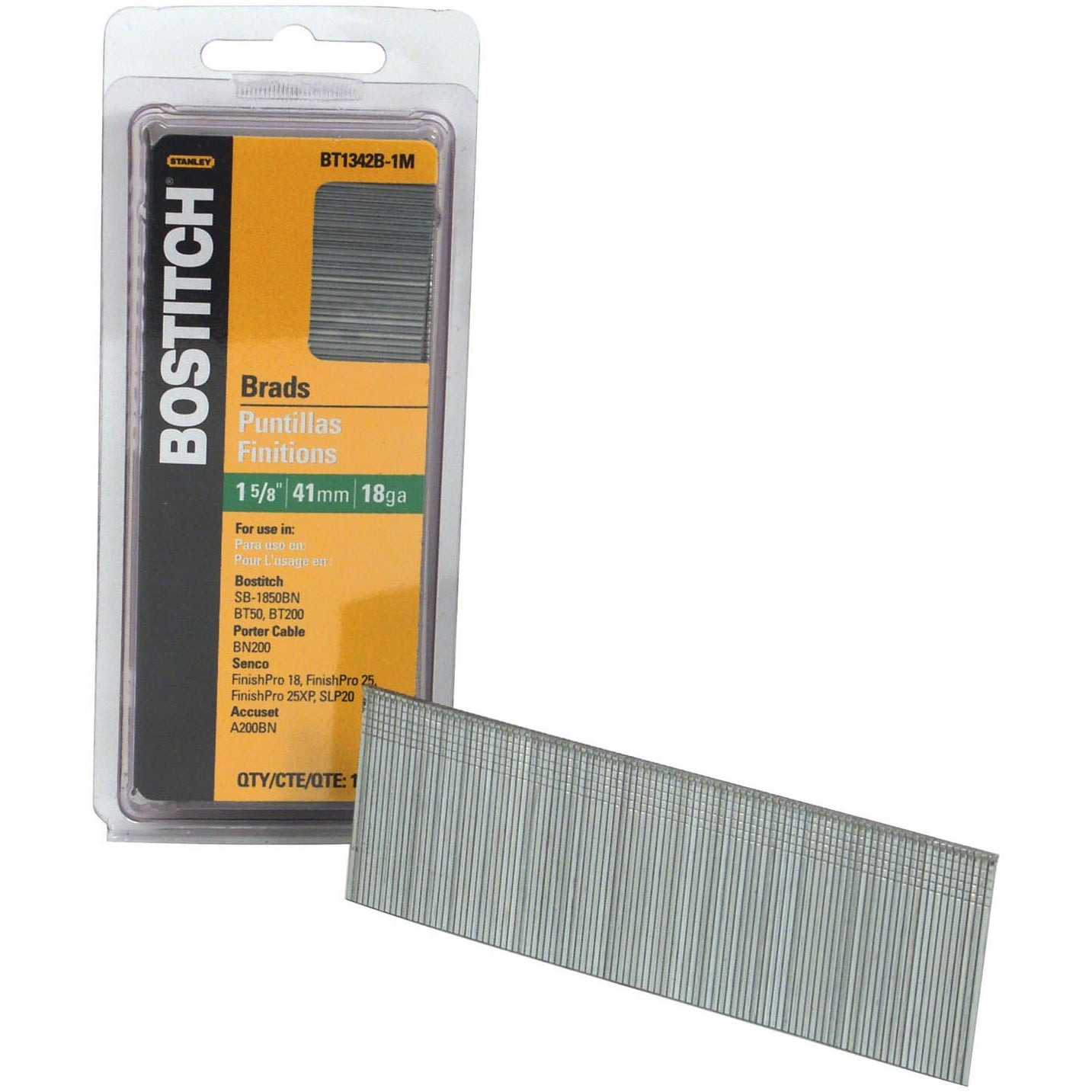 Bostitch BT1342B-1M 1,000-Qty. 1-5/8" 18-Gauge Brads