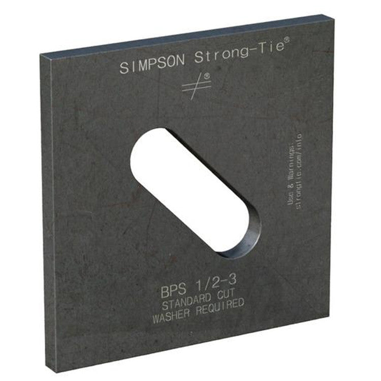Simpson Strong-Tie BPS 1/2-3 BPS 3-in. x 3-in. Slotted Bearing Plate w ...