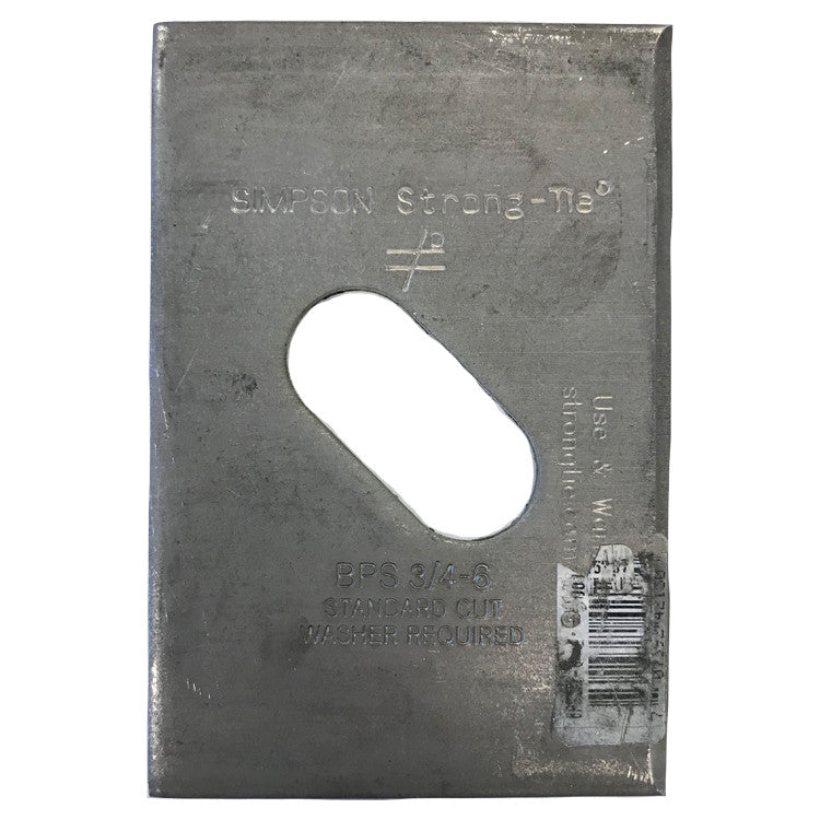 Simpson Strong-Tie BPS 3/4-6 BPS 3-in. x 4-1/2-in. Slotted Bearing Plate with 3/4-in. Bolt Dia.
