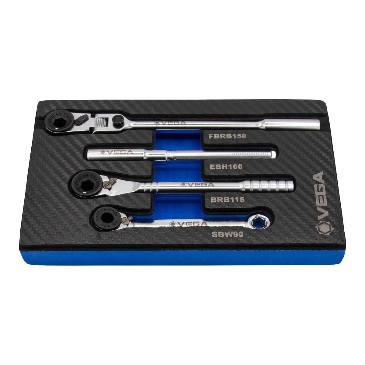 Vega BRSET 4-Piece Bit Ratchet & Extension Bar Set – Tool Nut