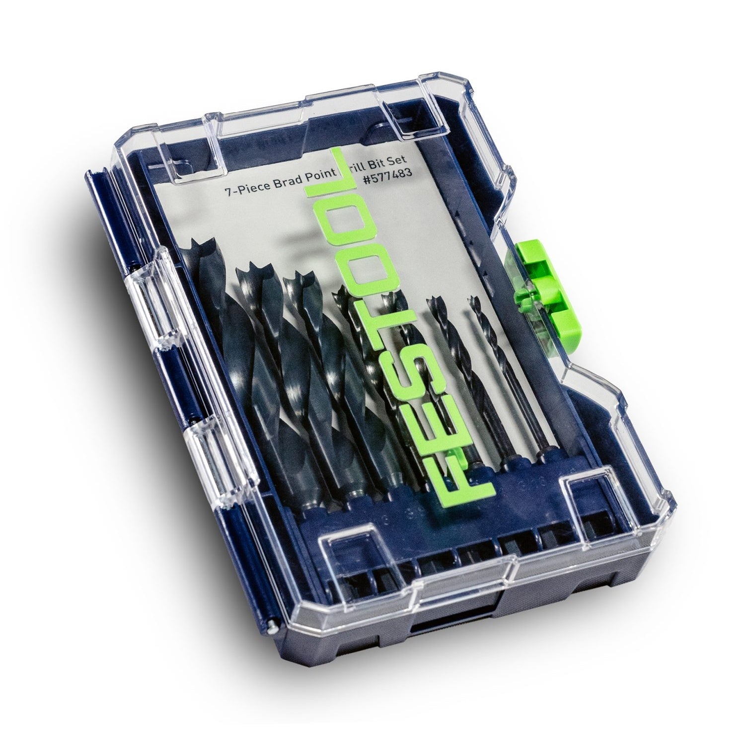 Festool 577483 BKS D 1/8''-1/2'' CE/W/7 7-Piece Brad Point Drill Bit Set