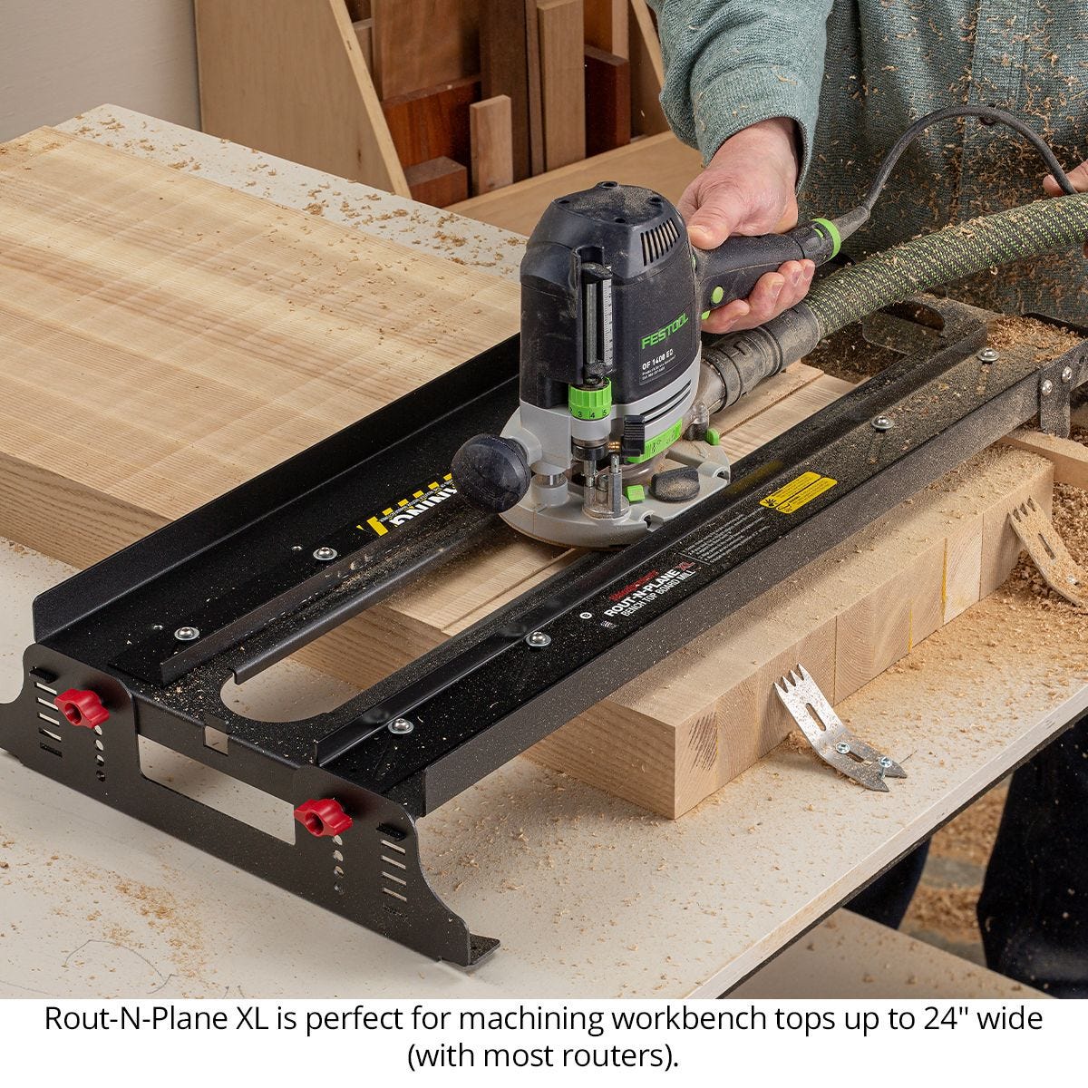 Woodpeckers BTBM-XL Rout-N-Plane Benchtop Board Mill XL - 24 in. Capacity