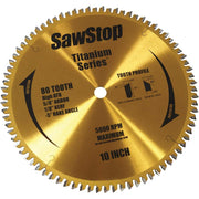 Sawstop BTS-P-80HATB Titanium Series 10 in. Premium Woodworking 80-Tooth Blade