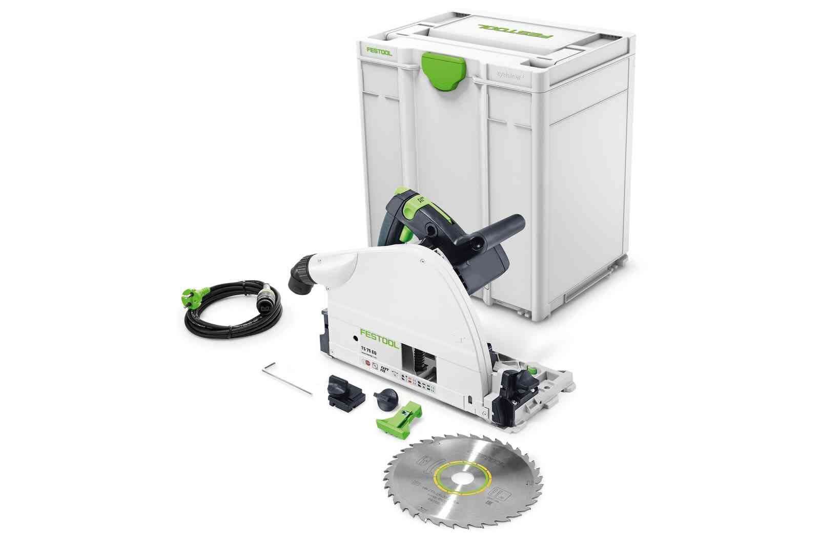 Festool TS 75 EQ Plunge Cut Track Saw w/ Systainer3 with 75-in Guide Rail, FS 1900/2-KP