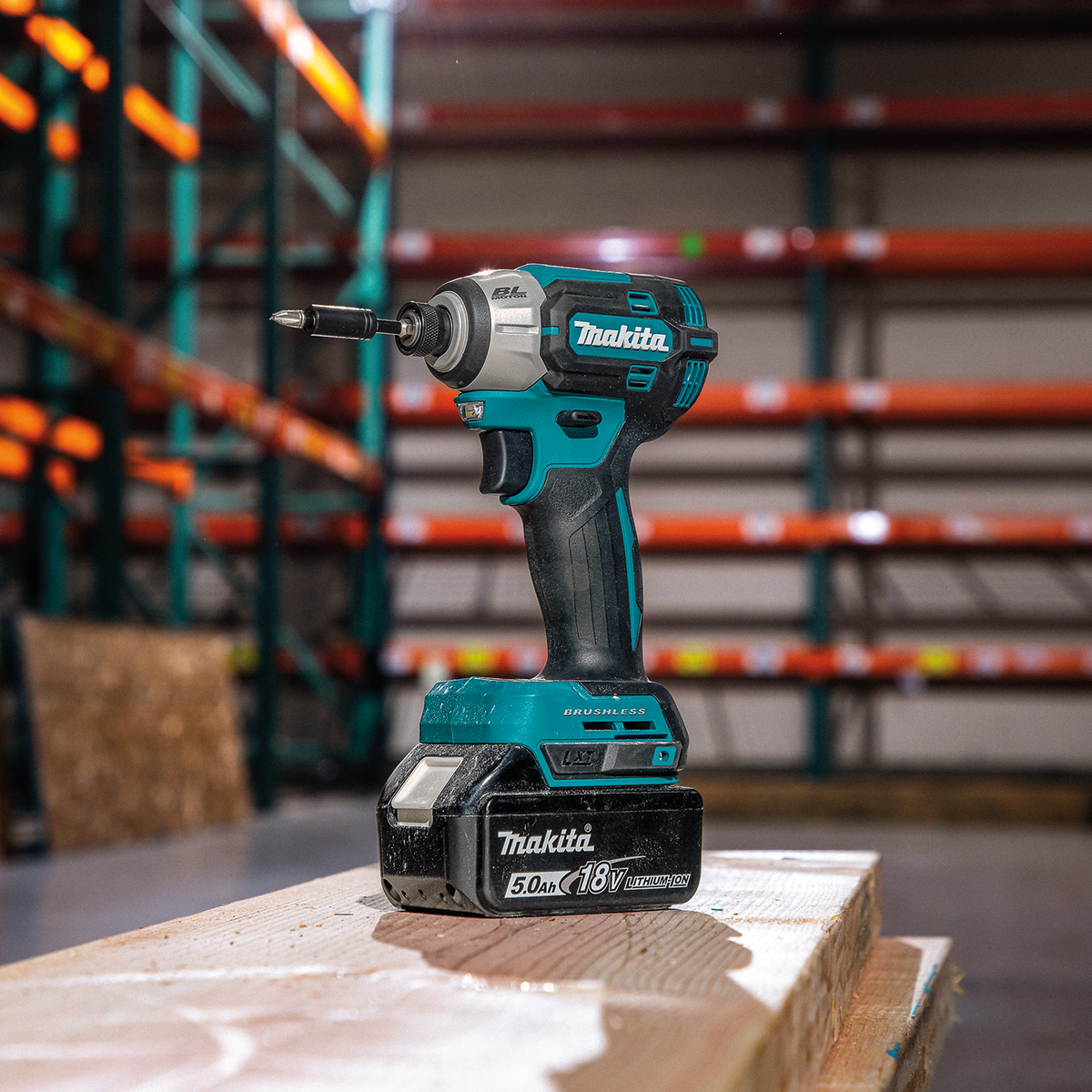 Makita 18V LXT Brushless Quick-Shift Mode 4-Speed Impact Driver (XDT21T) - on the job site 9