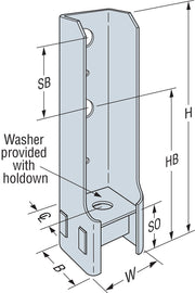 Simpson Strong-Tie HD5SS HD 6-3/8-in. Stainless-Steel Bolted Holdown