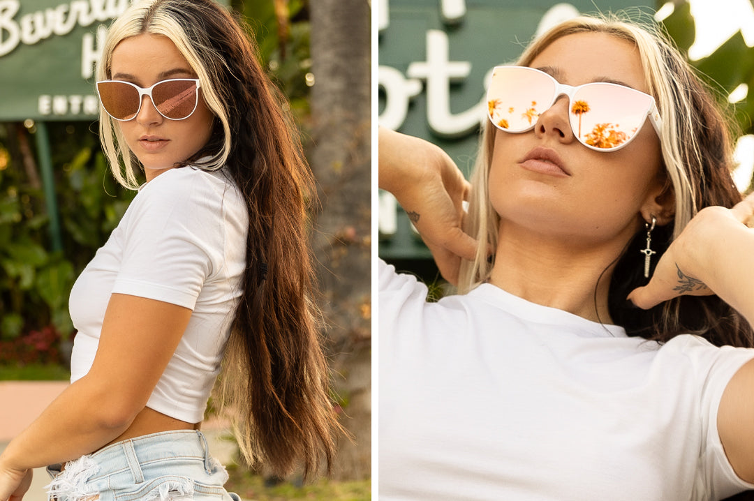 Heat Wave Carat White Sunglasses