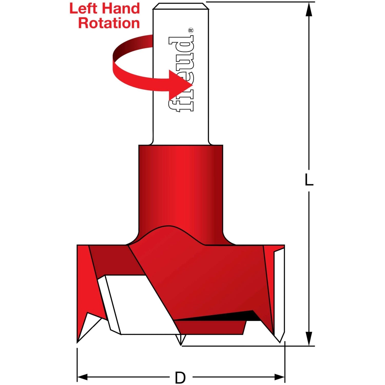 Freud CB22057L 26mm Cylinder Hinge Router Bit