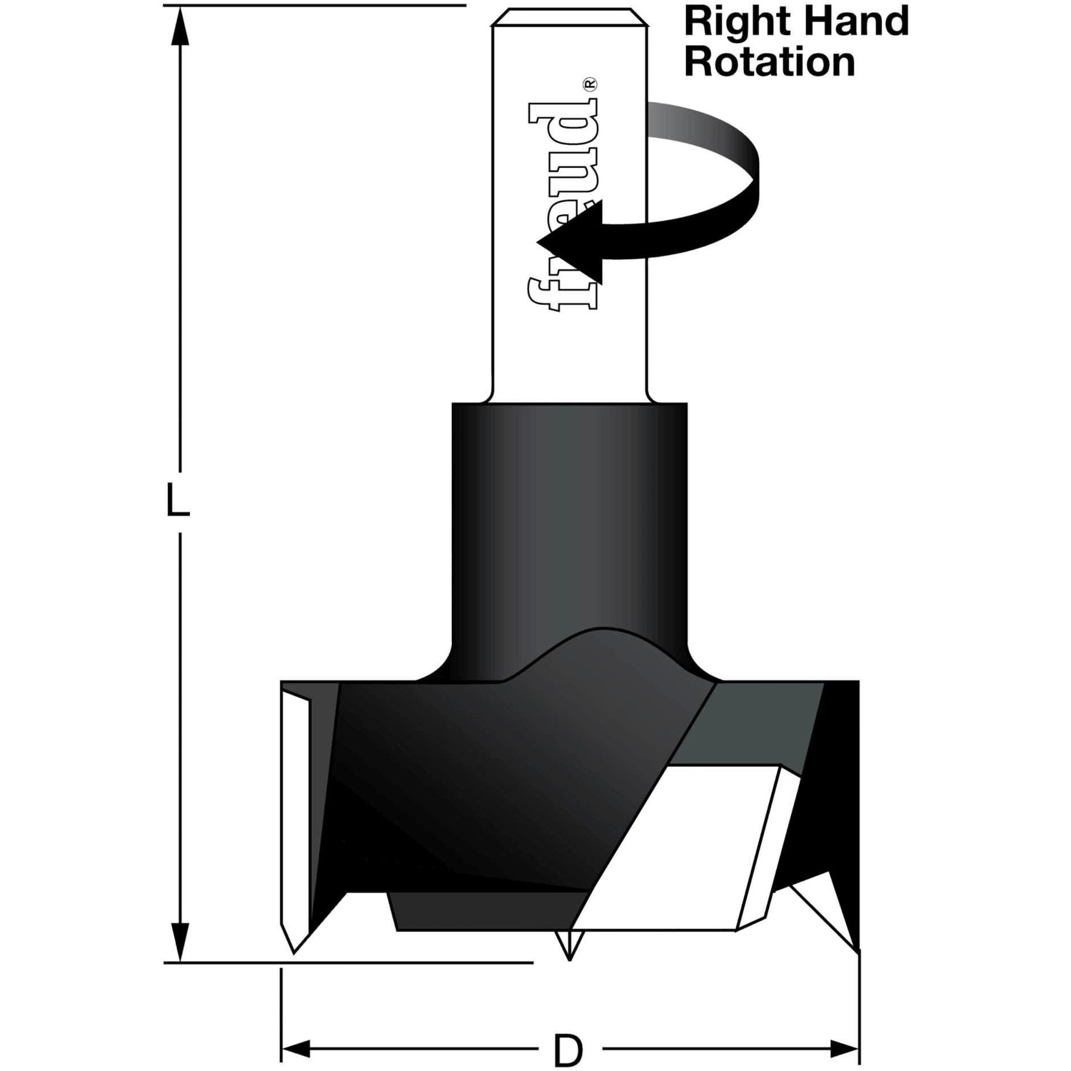 Freud CB38070R 38mm Cylinder Hinge Router Bit