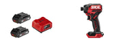 SKIL PWR CORE 20 Brushless 20V 1/4 In. Hex Compact Impact Driver with 2X2.0Ah Battery and Charger Starter Kit