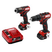 SKIL CB736701 PWRCore 12 Brushless 12V Drill Driver & Impact Driver Kit with PWR JUMP Charger