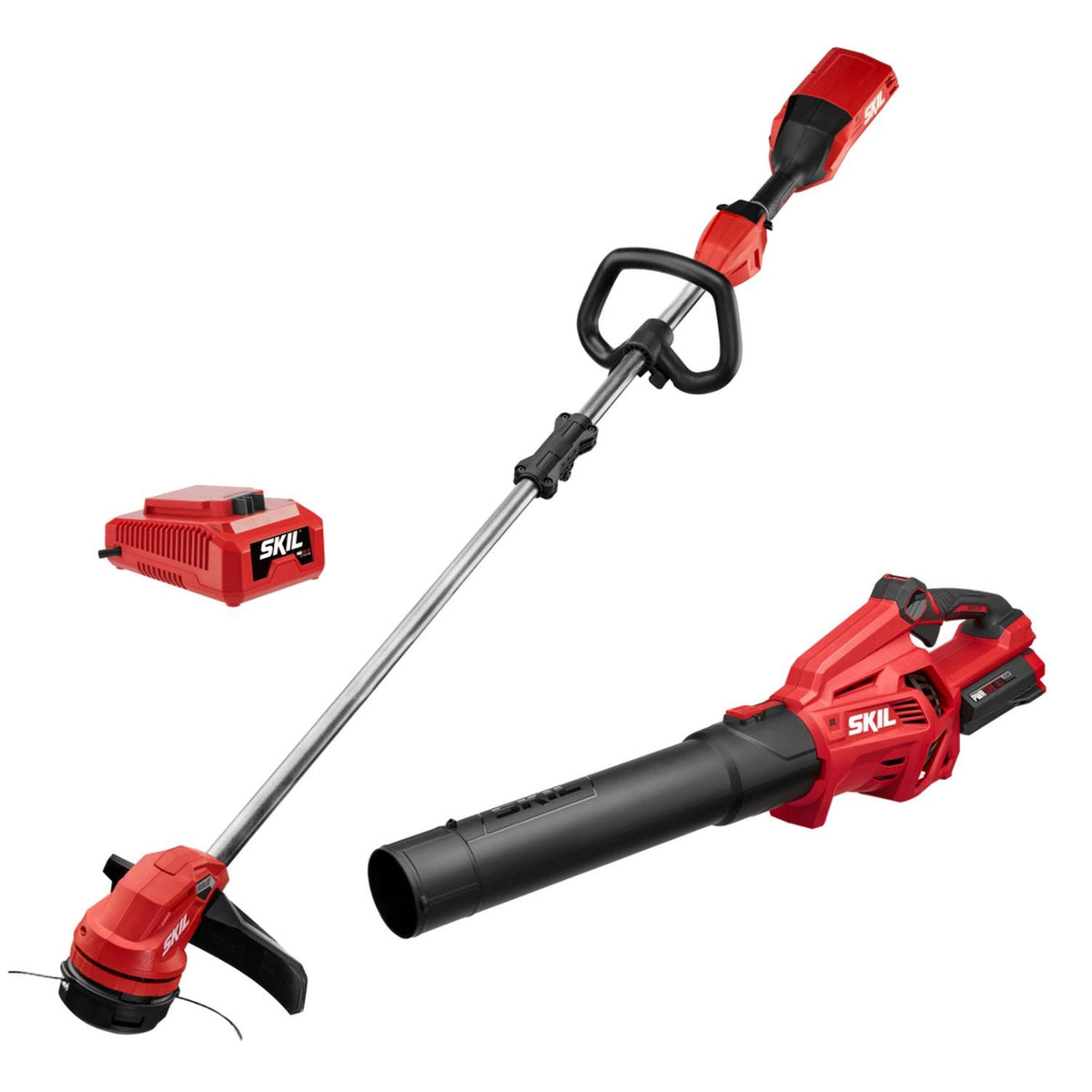 SKIL CB7478C-11 SKIL CB7478C-11 PWRCORE 40 Brushless 40V 14" String Trimmer and Leaf Blower Combo Kit with Standard Charger