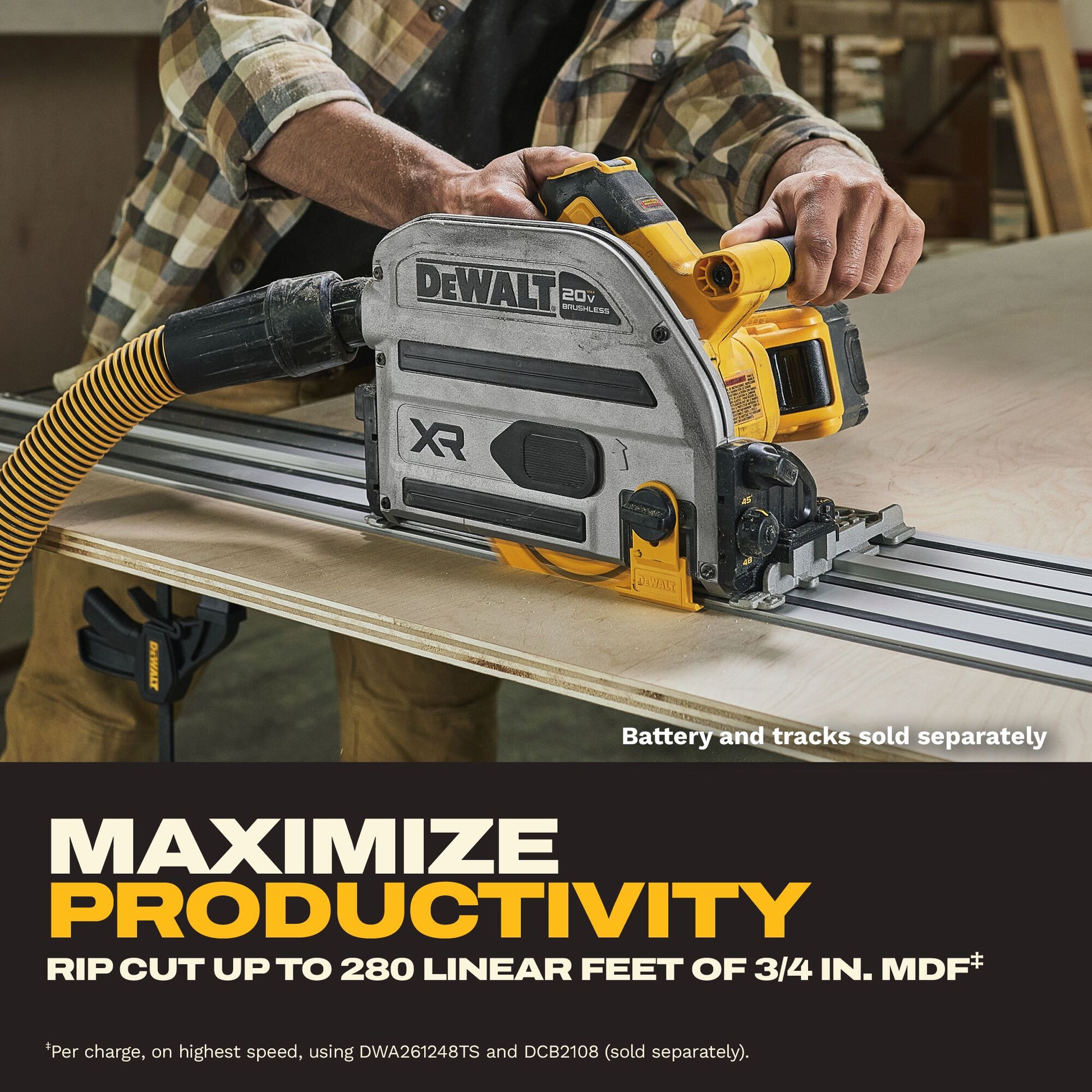 DEWALT 20V XR 6-1/2-in Track Saw (Tool-Only)