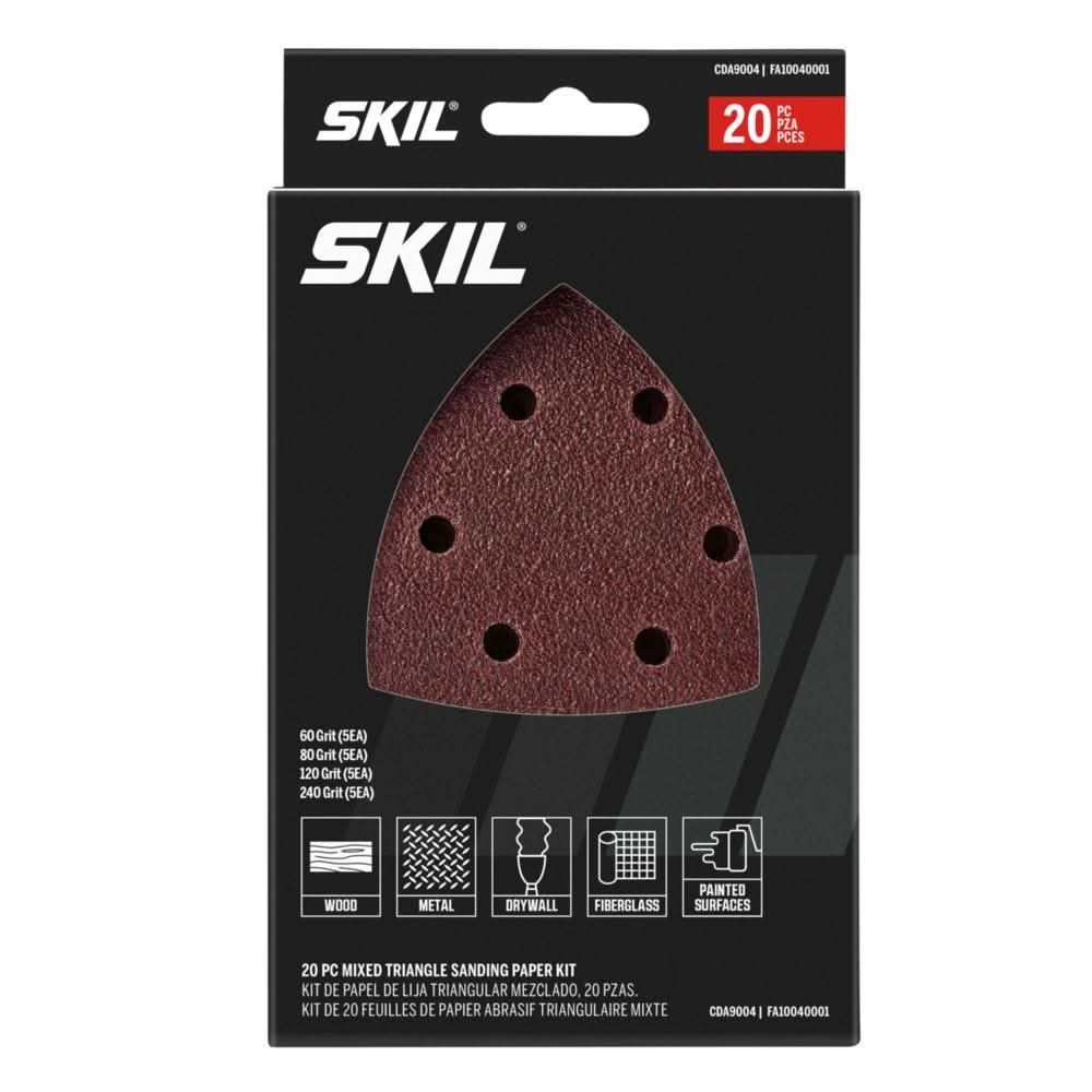 SKIL CDA9004 20-Piece mixed Triangle Sanding Paper Kit