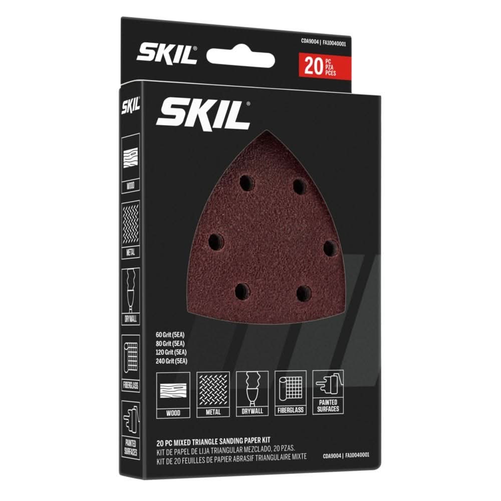 SKIL CDA9004 20-Piece mixed Triangle Sanding Paper Kit