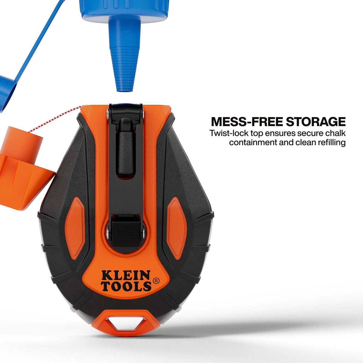 Klein chalk reel twist-lock top