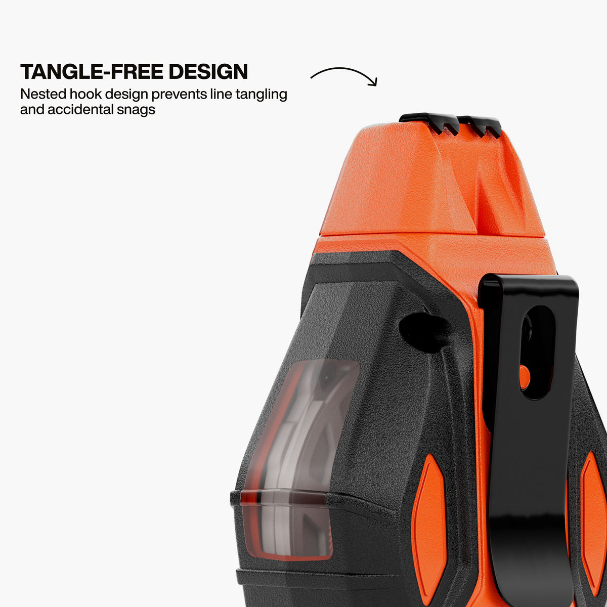 Klein chalk reel nested hook and removable belt clip