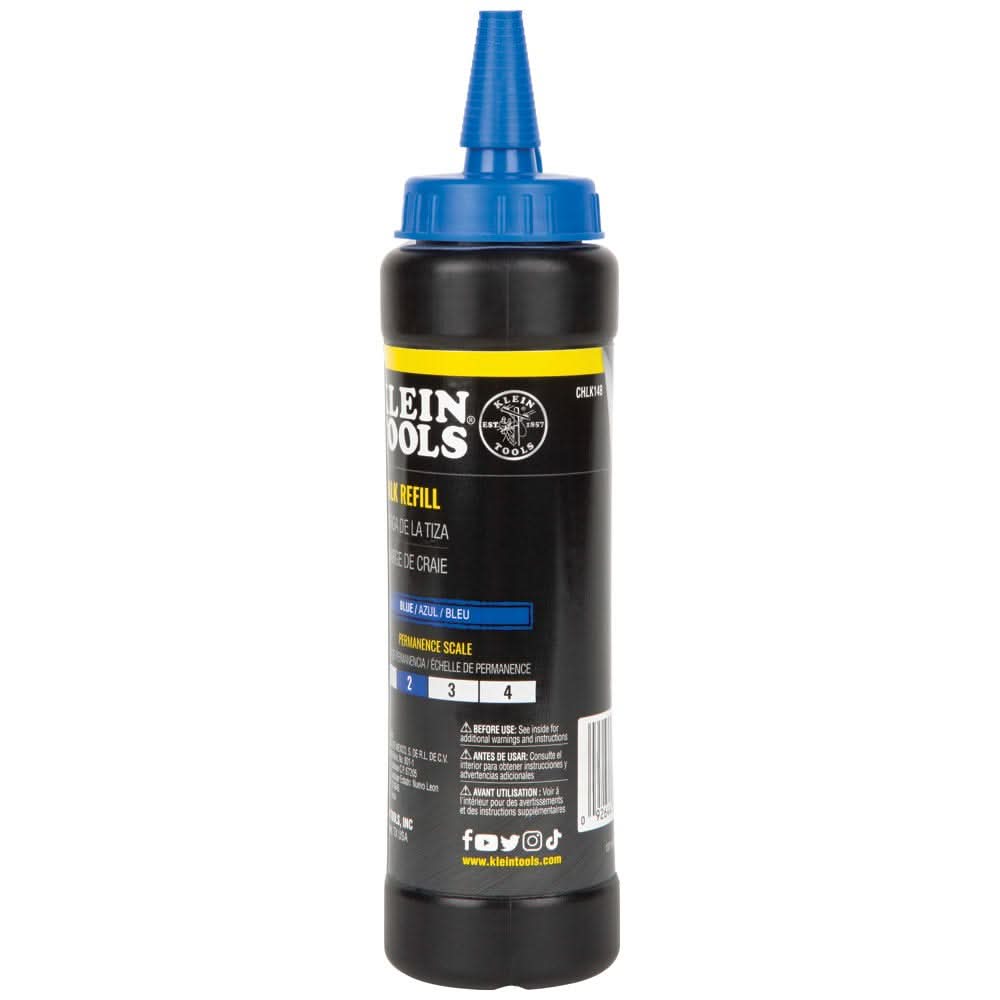Klein Tools CHLK14B Chalk Refill, Blue