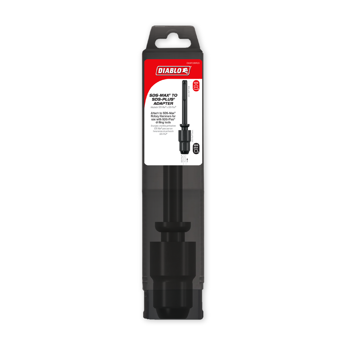 Diablo SDS-Max to SDS-Plus Adapter (DMAPLMXAD9) in retail packaging