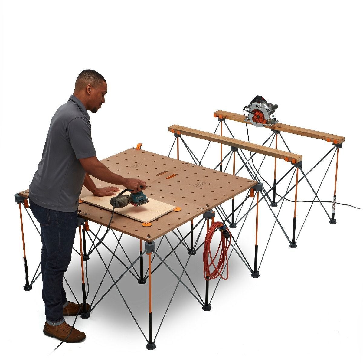 Bora CK22TM 2-ft x 4-ft Centipede Table Top 20mm Dog Holes 96mm On Center