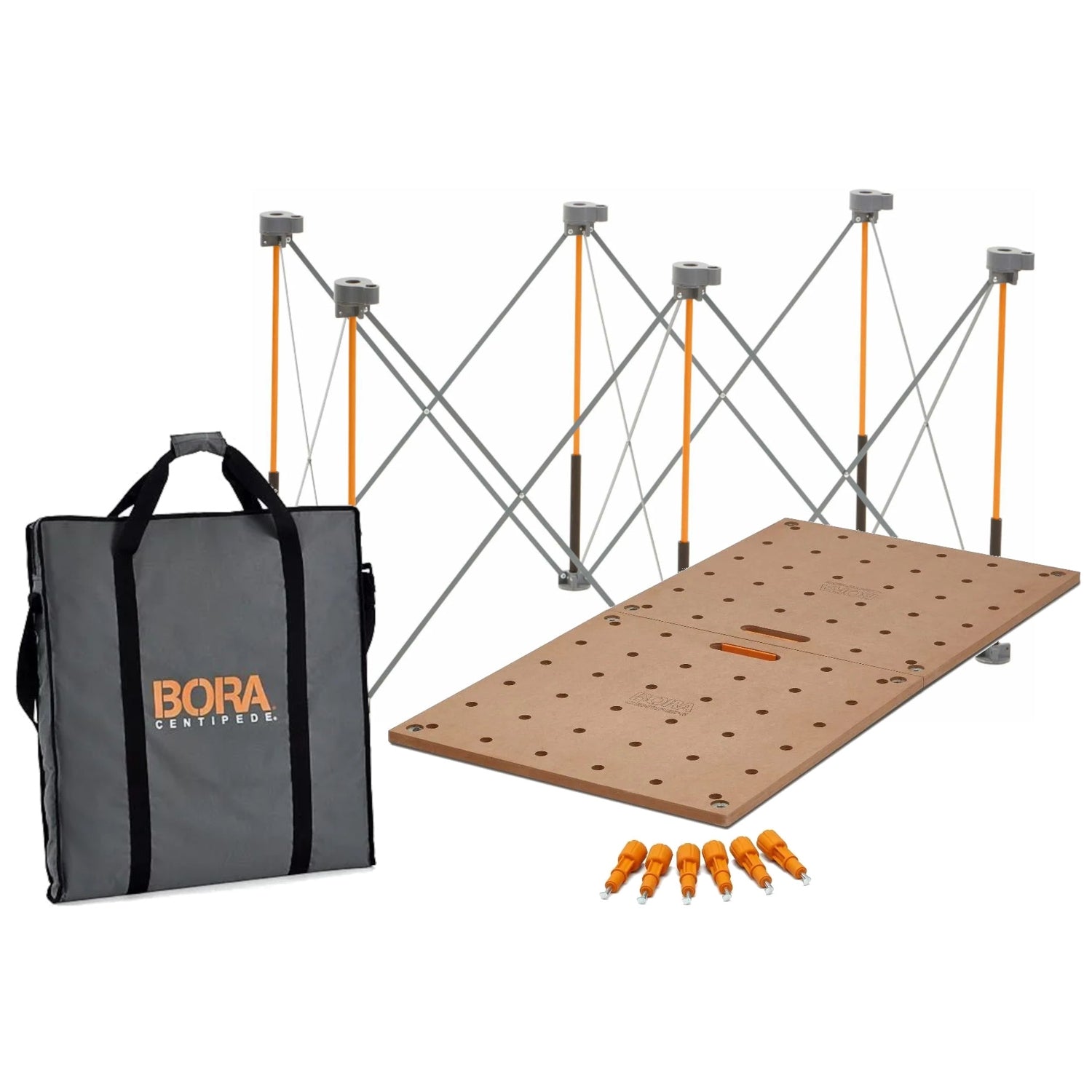 Bora Centipede 2 ft. x 4 ft. Work Table Support System Set with Tabletop & Carry Bag