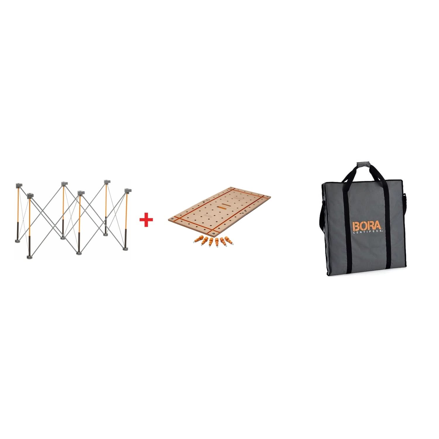 Bora Centipede 2x4-Foot Work Table Support System plus T-Track Tabletop and Carry Bag