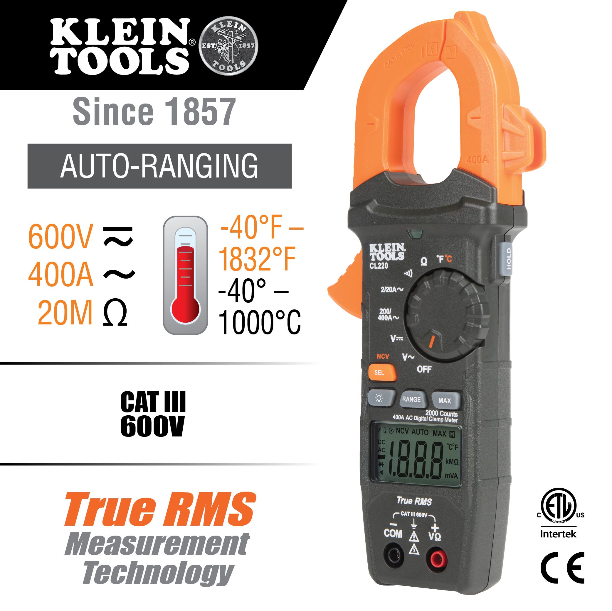 Klein Tools CL220VP Premium Meter Electrical Test Kit
