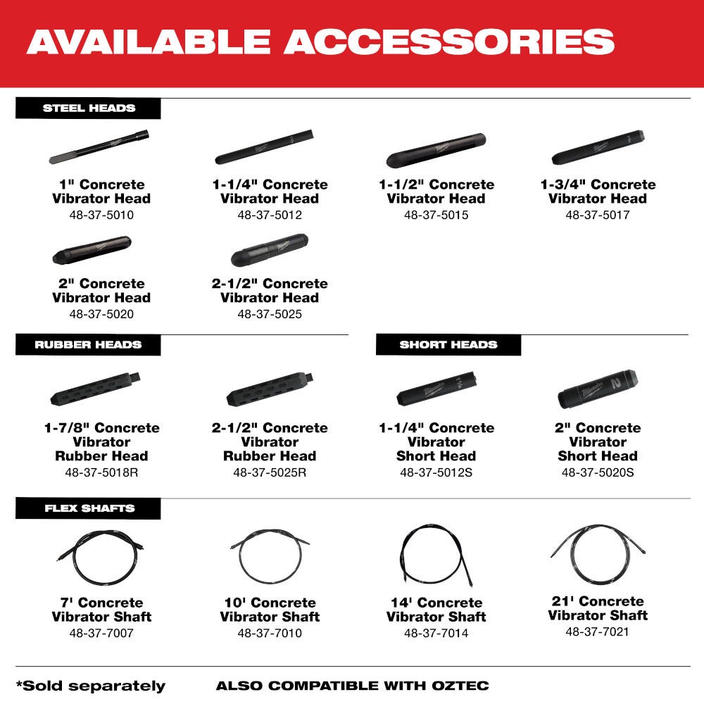 Milwaukee MXF371-2XC MX FUEL Backpack Concrete Vibrator Kit