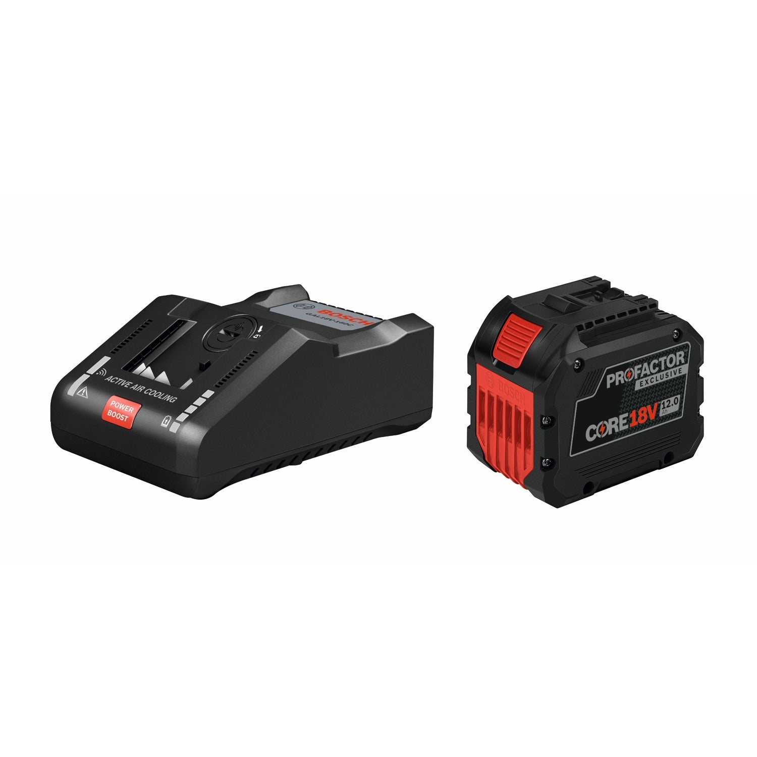 Bosch GXS18V-17N17 18V CORE18V 12.0 Ah PROFACTOR Battery and Hell-ion Turbo Charger Starter Kit