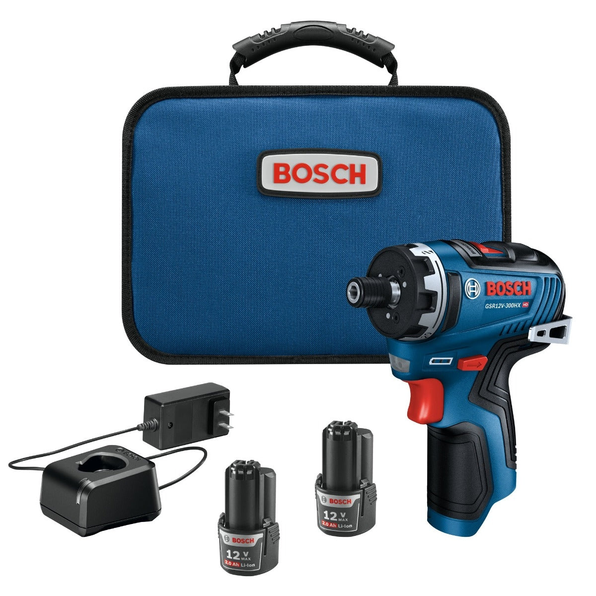 Bosch GSR12V-300HXB22 12V Max Brushless 1/4-Inch Hex Two-Speed Screwdriver 2.0Ah Kit