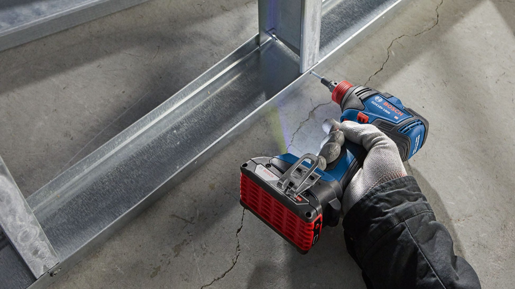 Bosch GDX18V-1800B12 18V EC Brushless 1/4 In. and 1/2 In. Two-in-One Bit/Socket Impact Driver Kit with 2.0Ah SlimPack Battery