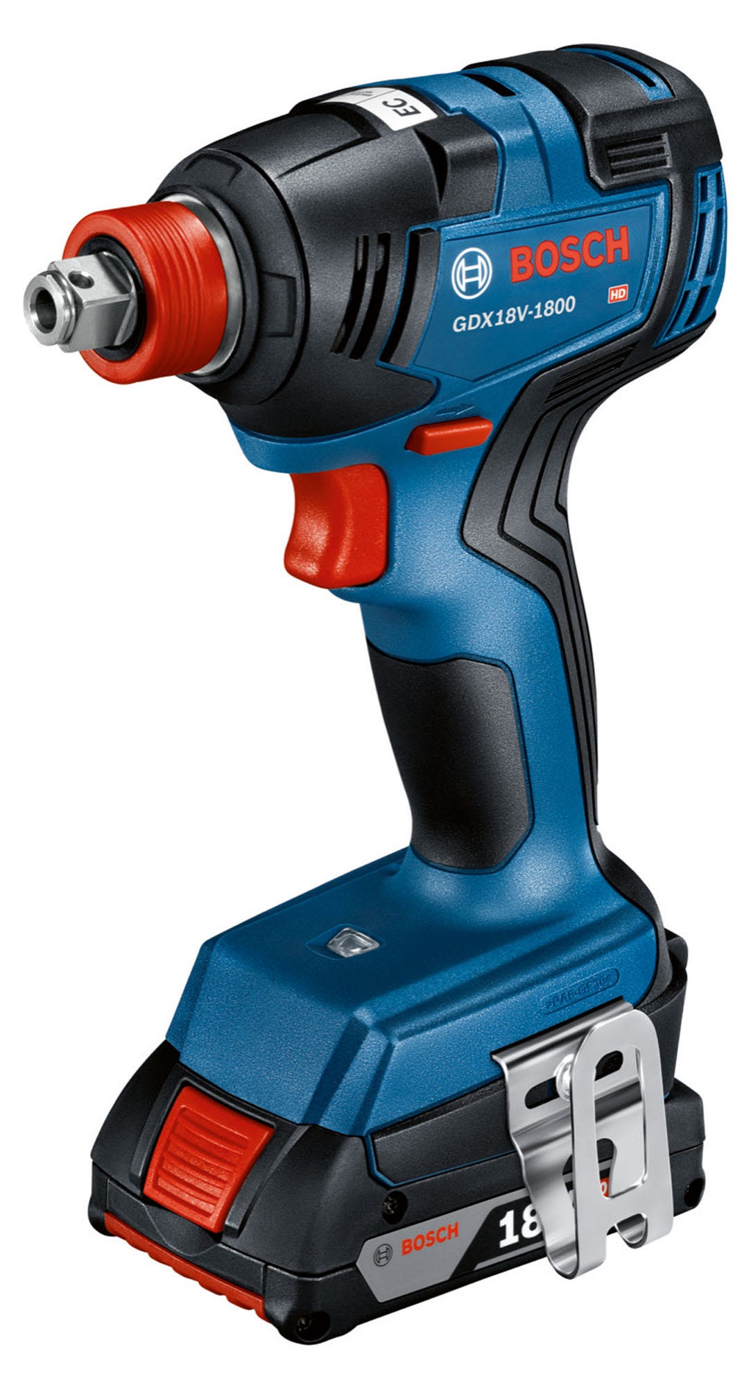 Bosch GDX18V-1800B12 18V EC Brushless 1/4 In. and 1/2 In. Two-in-One Bit/Socket Impact Driver Kit with 2.0Ah SlimPack Battery