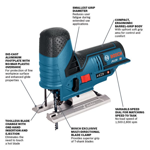 Bosch JS120N 12V Max Barrel-Grip Jig Saw