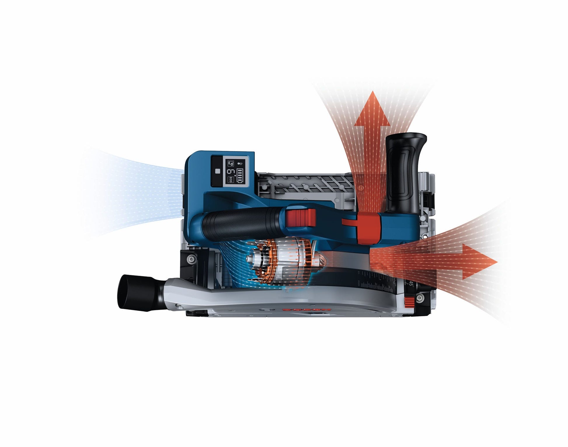 Bosch GKT18V-20GCL 18V Connected-Ready 5-1/2-Inch Track Saw with Plunge Action, Tool Only