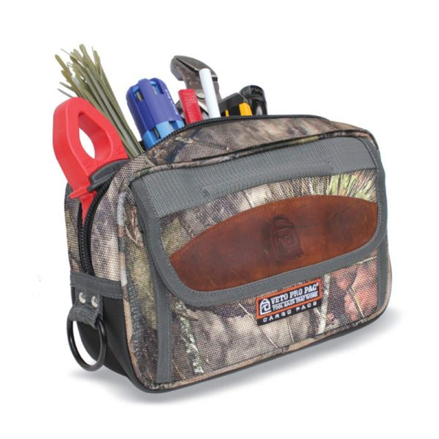 Veto Pro Pac CP4 Camo Mossy Oak Grubber Cargo Pac Tool Bag with Gerber StrongArm Knife and Bora Sharpening Stone