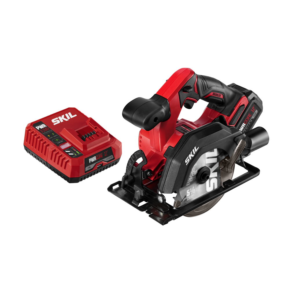 SKIL CR541802 PWRCORE 12 Brushless 12V 5-1/2" Circular Saw with 4.0Ah Battery and PWR JUMP Charger