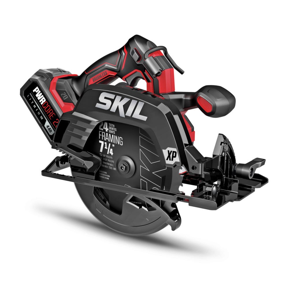 SKIL CR5440B-10-CRT0702 PWR CORE 20™ XP Brushless 20V 7-1/4 In. Circular Saw Kit with Guide Rails