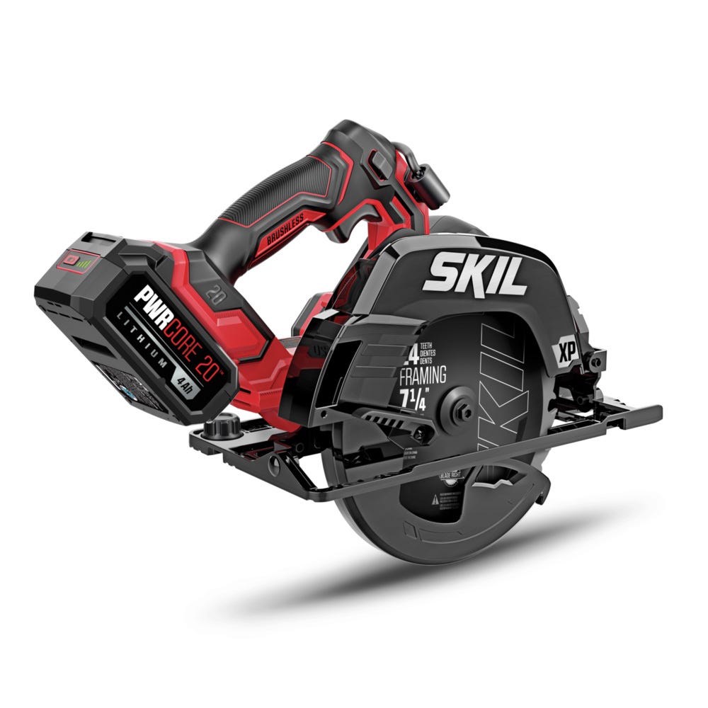 SKIL CR5440B-10-CRT0702 PWR CORE 20™ XP Brushless 20V 7-1/4 In. Circular Saw Kit with Guide Rails
